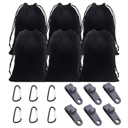 Srvauyea 6 Stück Tragbare Gewichtstasche für Pavillon-Vorhänge im Freien, 6 Gewichtstaschen, 6 Karabiner, 6 Clips, Sandsack Beschwerung, Geeignet zum Befestigen von Außenvorhängen, Zelten, Tischdecken Srvauyea 6 Stück Tragbare Gewichtstasche für Pavillon-Vorhänge im Freien, 6 Gewichtstaschen, 6 Karabiner, 6 Clips, Sandsack Beschwerung, Geeignet zum Befestigen von Außenvorhängen, Zelten, Tischdecken von Srvauyea