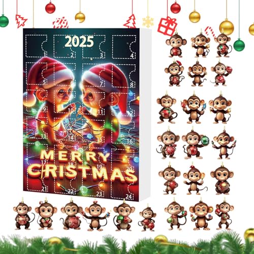 Ssdkpe Acryl Affe Ornament Countdown Kalender, 2D Weihnachtsbaum Ornament Countdown Home Decor für Büros Party Schule Wohnung Klassenzimmer Ssdkpe Acryl Affe Ornament Countdown Kalender, 2D Weihnachtsbaum Ornament Countdown Home Decor für Büros Party Schule Wohnung Klassenzimmer von Ssdkpe