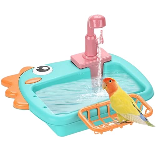 Ssdkpe Papageiendusche, Vogeldusche, Futternapf mit Wasserhahn, automatische Haustier-Badewanne für draußen, Hinterhof, Park, Balkon, Garten, Deck, Innenhof, Terrasse, Zuhause Ssdkpe Papageiendusche, Vogeldusche, Futternapf mit Wasserhahn, automatische Haustier-Badewanne für draußen, Hinterhof, Park, Balkon, Garten, Deck, Innenhof, Terrasse, Zuhause von Ssdkpe