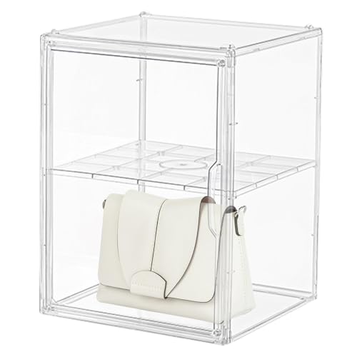 Ssdkpe Transparente Aufbewahrungsbox für Geldbörsen, Schrank-Organizer, gestapelt, transparente Organizer-Box, Präsentationsboxen mit magnetischer Tür für Zuhause Ssdkpe Transparente Aufbewahrungsbox für Geldbörsen, Schrank-Organizer, gestapelt, transparente Organizer-Box, Präsentationsboxen mit magnetischer Tür für Zuhause von Ssdkpe