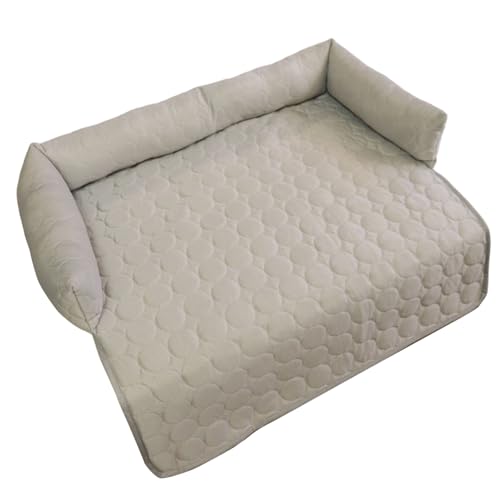 Ssguopte Kühlmatte für Hunde, 35 x 35 Zoll Ice Seidenkomfort Kühlung Hundebett mit Kopfruhe, waschbarer Haustierversorgungen für Zuhause von Ssguopte