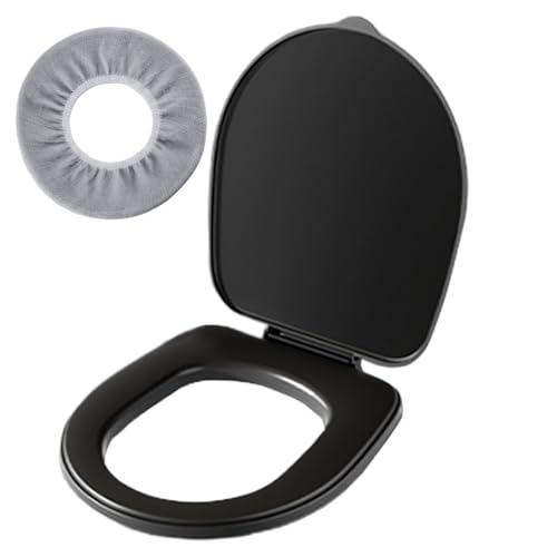 Toilettensitz mit Deckel, 100 kg belastbar, wasserdichter Camping-Toilettensitz aus Kunststoff mit weichem Bezug, tragbarer Deckel für lange Reisen, Wandern, Indoor Outdoor, Schwarz Toilettensitz mit Deckel, 100 kg belastbar, wasserdichter Camping-Toilettensitz aus Kunststoff mit weichem Bezug, tragbarer Deckel für lange Reisen, Wandern, Indoor Outdoor, Schwarz von Ssguopte
