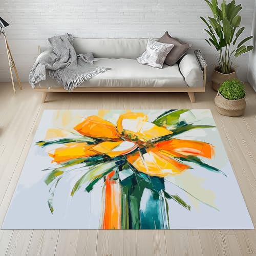 Sshjfeu Abstrakt Blumen Fussmatte Aussen Schmutzfangmatte 80x120, Ölgemälde Pinselstriche Teppiche, Fussmatte Innen Outdoor, Kleiner Teppich Modern Art, Waschbar Kurzflor rutschfest Sshjfeu Abstrakt Blumen Fussmatte Aussen Schmutzfangmatte 80x120, Ölgemälde Pinselstriche Teppiche, Fussmatte Innen Outdoor, Kleiner Teppich Modern Art, Waschbar Kurzflor rutschfest von Sshjfeu