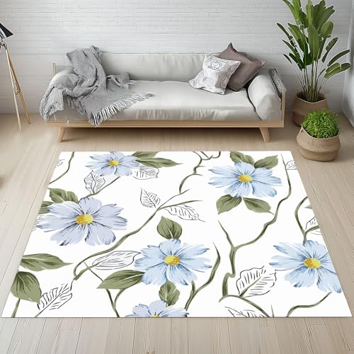 Sshjfeu Blumen Pflanzen Teppich 200x200 cm Kurzflor, Blüten Botanische Teppich Antirutsch Waschbar, Weich, Natur Frühling Teppiche Schlafzimmer, Wohnzimmer, Kinderzimmer, Kinderteppich Sshjfeu Blumen Pflanzen Teppich 200x200 cm Kurzflor, Blüten Botanische Teppich Antirutsch Waschbar, Weich, Natur Frühling Teppiche Schlafzimmer, Wohnzimmer, Kinderzimmer, Kinderteppich von Sshjfeu