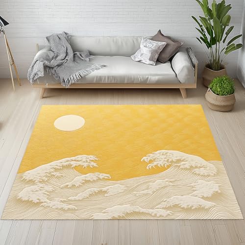 Sshjfeu Boho Sonne Fussmatte Aussen Schmutzfangmatte 80x120, Böhmische Wellig Teppiche, Fussmatte Innen Outdoor, Kleiner Teppich Japanischer Minimalismus, Waschbar Kurzflor rutschfest Sshjfeu Boho Sonne Fussmatte Aussen Schmutzfangmatte 80x120, Böhmische Wellig Teppiche, Fussmatte Innen Outdoor, Kleiner Teppich Japanischer Minimalismus, Waschbar Kurzflor rutschfest von Sshjfeu