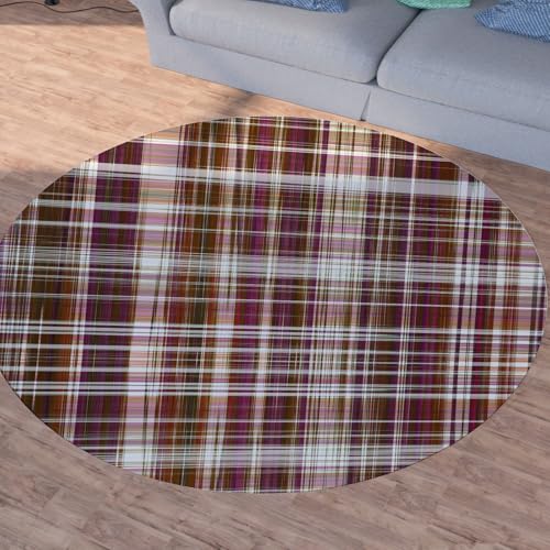 Sshjfeu Jahrgang Kariert Runder Teppiche, Waschbarer Teppich Rund 90cm, Klassiker Gitter Teppich Klein, Kurzflor, rutschfest, Retro Geometrie Teppiche Schlafzimmer Wohnzimmer, Kinderzimmer Sshjfeu Jahrgang Kariert Runder Teppiche, Waschbarer Teppich Rund 90cm, Klassiker Gitter Teppich Klein, Kurzflor, rutschfest, Retro Geometrie Teppiche Schlafzimmer Wohnzimmer, Kinderzimmer von Sshjfeu