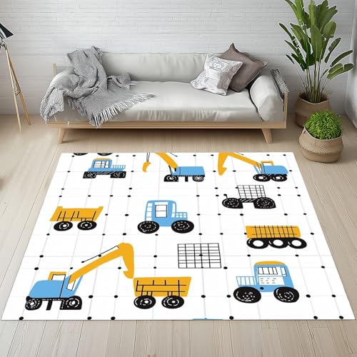 Sshjfeu Karikatur Bagger Teppich Waschbar Antirutsch Kurzflor, Polka Dots Plaid Teppich Wohnzimmer 120x180 cm Weich, Cartoon Kinder Teppiche Schlafzimmer, Kinderzimmer, Kinderteppich Sshjfeu Karikatur Bagger Teppich Waschbar Antirutsch Kurzflor, Polka Dots Plaid Teppich Wohnzimmer 120x180 cm Weich, Cartoon Kinder Teppiche Schlafzimmer, Kinderzimmer, Kinderteppich von Sshjfeu