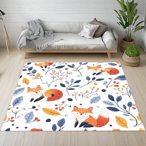 Sshjfeu Karikatur Süße Fuchs Fussmatte Aussen Schmutzfangmatte 80x120, Blätter Pflanzen Teppiche, Fussmatte Innen Outdoor, Kleiner Teppich Rural Botanische, Waschbar Kurzflor rutschfest Sshjfeu Karikatur Süße Fuchs Fussmatte Aussen Schmutzfangmatte 80x120, Blätter Pflanzen Teppiche, Fussmatte Innen Outdoor, Kleiner Teppich Rural Botanische, Waschbar Kurzflor rutschfest von Sshjfeu