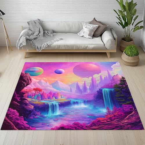 Sshjfeu Kinderteppich Fantasie Galaxie Surreal Teppich Kinderzimmer Wohnzimmer Schlafzimmer, Universum Planet Teppich Kurzflor Antirutsch, Berg Bäume Natur Teppiche Waschbar rutschfest 140x200 cm Sshjfeu Kinderteppich Fantasie Galaxie Surreal Teppich Kinderzimmer Wohnzimmer Schlafzimmer, Universum Planet Teppich Kurzflor Antirutsch, Berg Bäume Natur Teppiche Waschbar rutschfest 140x200 cm von Sshjfeu