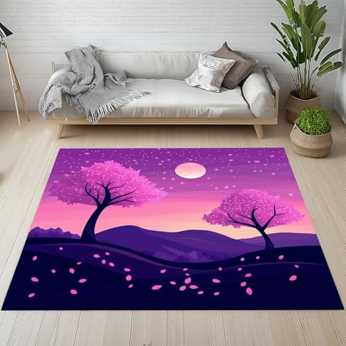 Sshjfeu Kinderteppich Rural Natur Romantisch Teppich Kinderzimmer Wohnzimmer Schlafzimmer, Berg Bäume Teppich Kurzflor Antirutsch, Nacht Sternenhimmel Teppiche Waschbar rutschfest 140x200 cm Sshjfeu Kinderteppich Rural Natur Romantisch Teppich Kinderzimmer Wohnzimmer Schlafzimmer, Berg Bäume Teppich Kurzflor Antirutsch, Nacht Sternenhimmel Teppiche Waschbar rutschfest 140x200 cm von Sshjfeu