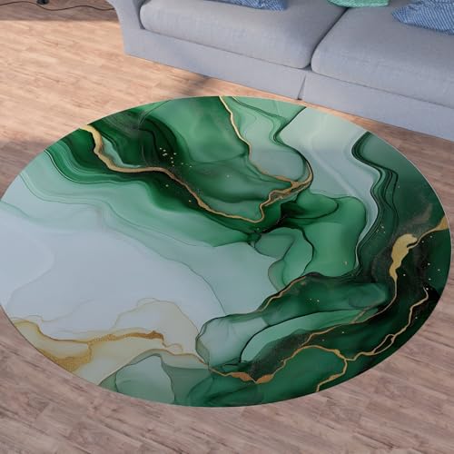 Sshjfeu Modern Marmor Runder Teppiche, Waschbarer Teppich Rund 60cm, Türkis Aquarell Marmoriert Teppich Klein, Kurzflor, rutschfest, Abstrakt Kunst Teppiche Schlafzimmer Wohnzimmer, Kinderzimmer Sshjfeu Modern Marmor Runder Teppiche, Waschbarer Teppich Rund 60cm, Türkis Aquarell Marmoriert Teppich Klein, Kurzflor, rutschfest, Abstrakt Kunst Teppiche Schlafzimmer Wohnzimmer, Kinderzimmer von Sshjfeu
