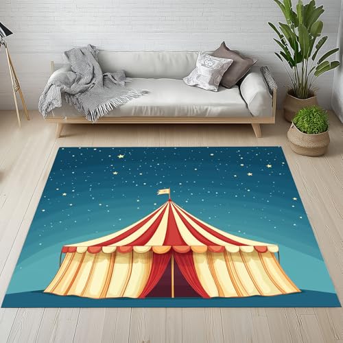 Sshjfeu Modern Zirkus Fussmatte Innen Outdoor Teppich, Streifen Zelt Teppiche Kurzflor Waschbar rutschfest 80x150, Sternenhimmel Fussmatte Aussen Schmutzfangmatte, Kleiner Teppich Sshjfeu Modern Zirkus Fussmatte Innen Outdoor Teppich, Streifen Zelt Teppiche Kurzflor Waschbar rutschfest 80x150, Sternenhimmel Fussmatte Aussen Schmutzfangmatte, Kleiner Teppich von Sshjfeu