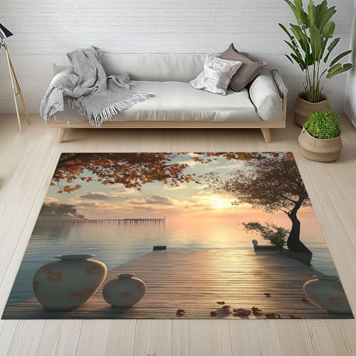 Sshjfeu Natur Landschaft Fussmatte Innen Outdoor Teppich, Herbst Szenerie Teppiche Kurzflor Waschbar rutschfest 80x150, Creek Ahornblatt Fussmatte Aussen Schmutzfangmatte, Kleiner Teppich Sshjfeu Natur Landschaft Fussmatte Innen Outdoor Teppich, Herbst Szenerie Teppiche Kurzflor Waschbar rutschfest 80x150, Creek Ahornblatt Fussmatte Aussen Schmutzfangmatte, Kleiner Teppich von Sshjfeu
