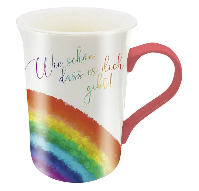 St. Benno Verlag Tasse Regenbogen-Tasse »Wie schön, dass es dich gibt« von St. Benno Verlag