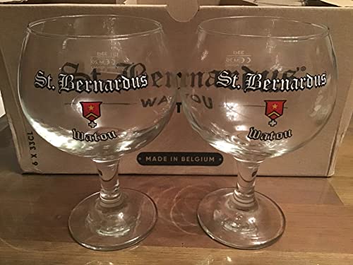 St. Bernardus Watou Belgian Ale Chalice/Goblet Beer Glass - Set of 2 by St. Bernardus von St. Bernardus