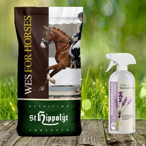 Wes for Horses All in One 15 kg + Relax Biocare Mückenmilch 500 ml von St. Hippolyt