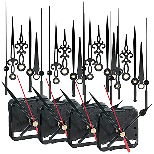 St. Leonhard Uhrenwerk: 4er-Set flüsterleiser, schleichender Uhrwerke mit je 3 Zeiger-Sets (Uhrwerk lautlos, Quarz Wanduhr, flüsterleises) von St. Leonhard