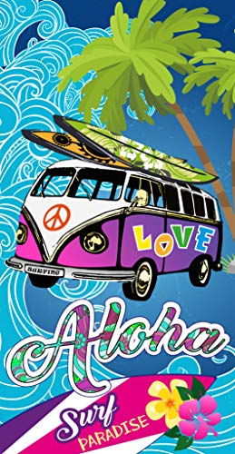 Miracle Home Microfiber Beach Towel, Mikrofaser, Aloha, 95 X 175. Microfibra von Miracle Home
