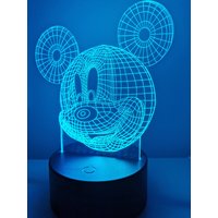 Mickey Mouse 3D Illusionslampe Ideal Als Nachtlicht von StLaserWork