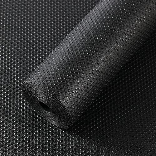 Schubladenmatte Nicht Klebende Haltbarem Schubladenauskleidung Antirutschmatte Eva Material Wasserdichtem Matte Schneidbar Platzsets für Regale Schubladen Hause 44.5x200cm（Schwarz） von StaHom