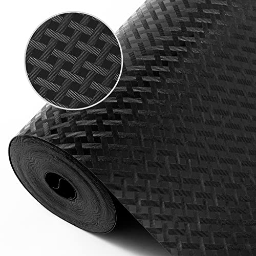 Schubladenmatte Nicht Klebende Haltbarem Schubladenauskleidung Antirutschmatte Eva Material Wasserdichtem Matte Schneidbar Platzsets für Regale Schubladen Hause 30x300cm（Schwarz） von StaHom