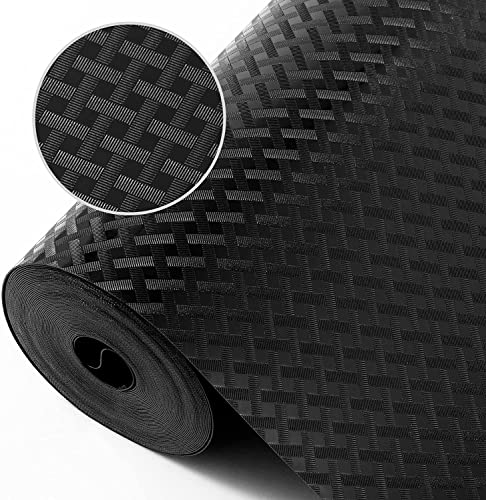 Schubladenmatte Nicht Klebende Haltbarem Schubladenauskleidung Antirutschmatte Eva Material Wasserdichtem Matte Schneidbar Platzsets für Regale Schubladen Hause 44.5x1000cm（Schwarz） von StaHom