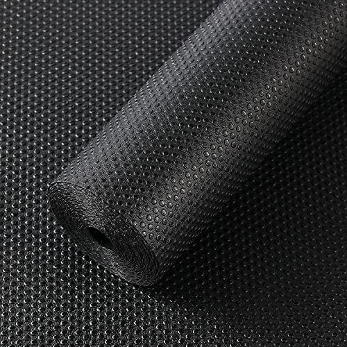 Schubladenmatte Nicht Klebende Haltbarem Schubladenauskleidung Antirutschmatte Eva Material Wasserdichtem Matte Schneidbar Platzsets für Regale Schubladen Hause 60x600cm（Schwarz） von StaHom