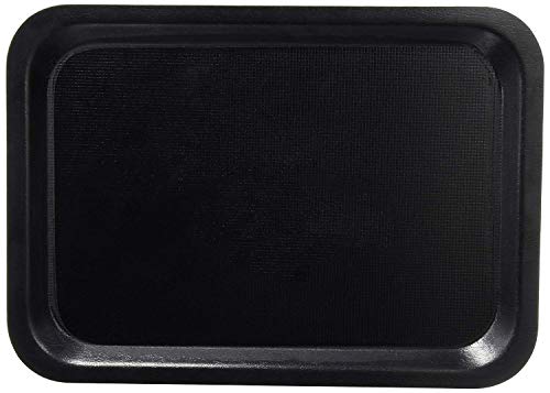 Staab's Gastro Tablett rechteckig Schwarz mit antirutsch Oberfläche, Kellnertablett, Serviertablett, Bierglasträger, Gläsertablett (44 x 32 cm) von Staab's