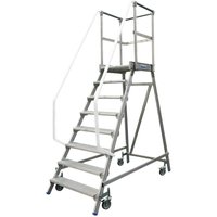 KRAUSE® Podesttreppe, 1-seitig, verfahrbar, Standhöhe 1,90 m von KRAUSE®