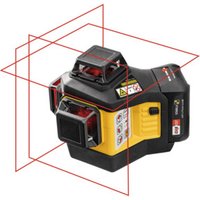 STABILA 12-V-System Kreuzlinienlaser LAX 600, selbstnivellierend, 3 x 360° rote Laserlinien, max. Reichweite: 30 m, CAS-Akku und -Ladegerät (EU), Universal- und Wandhalterung, Tragekoffer von Stabila