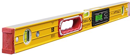 STABILA Elektronische Wasserwaage TECH 196, 81 cm, 2 Digital-Displays, Messbereich: 0° – 360° (4 x 90°), Anzeige-Modi: °, %, mm/m, in/ft, Schutzklasse IP 65, Wasserwaagen-Tasche von Stabila