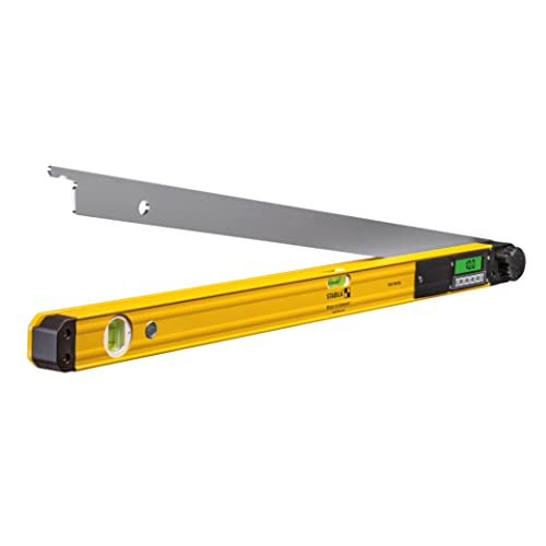 STABILA Elektronischer Winkelmesser TECH 700 DA, 80 cm, 1 Digital-Display, Messbereich: 0° – 270°, Anzeige-Modus: Grad, 1 Horizontal-Libelle, 1 Vertikal-Libelle, Schutzklasse IP 54, Tasche von Stabila