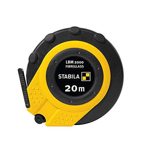 Stabila Kapselbandmaß LBM 2000 FIBREGLASS, 20 m, Glasfaser-Messband mit metrischer Skala und Knickschutz, Universalhaken, bruchsichere Kapsel, MID-Genauigkeit LBM2000 FI20 Schwarz/Gelb Stabila Kapselbandmaß LBM 2000 FIBREGLASS, 20 m, Glasfaser-Messband mit metrischer Skala und Knickschutz, Universalhaken, bruchsichere Kapsel, MID-Genauigkeit LBM2000 FI20 Schwarz/Gelb von Stabila