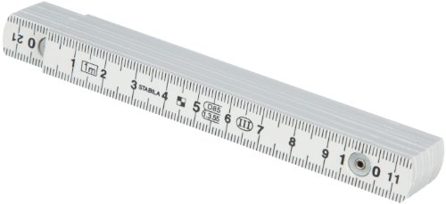 STABILA Kunststoff-Gliedermaßstab Type 1104, 1 m, weiß, metrische Skala von Stabila