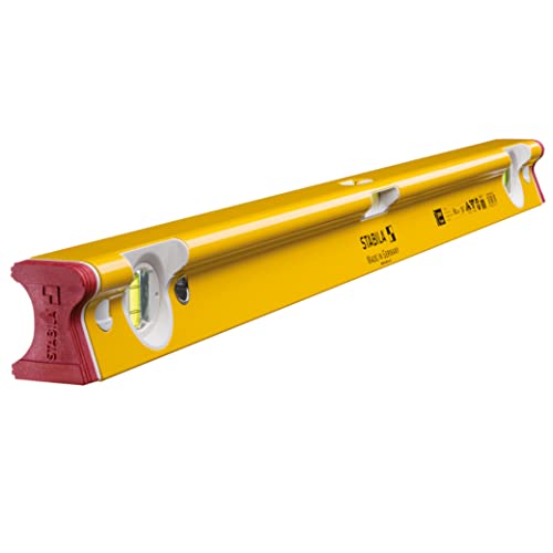 STABILA Wasserwaage Type R 300, 81 cm, verwindungssteifes Alu-R-Profil, 1 Horizontal-Libelle, 2 Vertikal-Libellen, stoßdämpfende Endkappen, integrierte Rutsch-Stopper, Made in Germany, Gelb STABILA Wasserwaage Type R 300, 81 cm, verwindungssteifes Alu-R-Profil, 1 Horizontal-Libelle, 2 Vertikal-Libellen, stoßdämpfende Endkappen, integrierte Rutsch-Stopper, Made in Germany, Gelb von Stabila