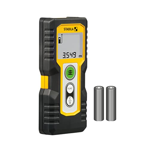 STABILA Laser-Entfernungsmesser LD 220, max. Messbereich 50 m, 4 Messfunktionen (u. a. Fläche und Volumen), IP 54, inkl. Batterien (2 x AAA) von Stabila