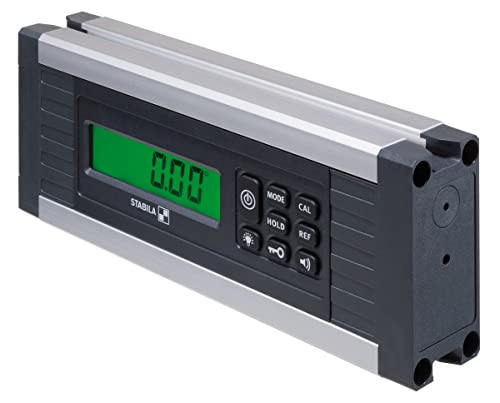 Stabila Elektronischer Neigungsmesser TECH 500 DP, 17,5 cm, 1 Digital-Display, Messbereich: 0° – 360° (4 x 90°), Schutzklasse IP 65, Tasche (L x B x H) 17.5 x 3.2 x 7 cm von Stabila