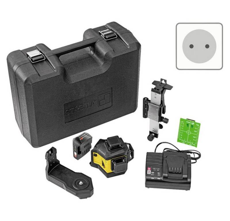 Stabila Nivellierkeil 12-V-System Kreuzlinienlaser LAX 600 G, 3 x 360°, selbstnivellierend von Stabila