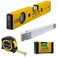 Stabila Type 70, 30 cm, Zollstock 2 m, Bandmaß 5 m, Pocket PRO Magnetic Set von Stabila
