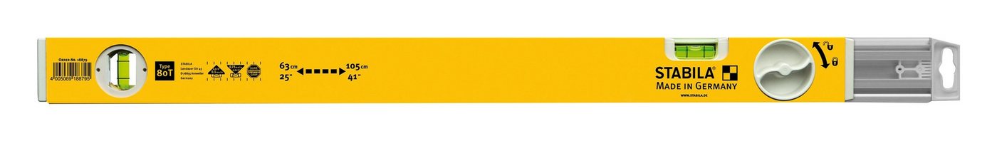 Stabila Wasserwaage, Teleskop 80T 63 - 105 cm von Stabila