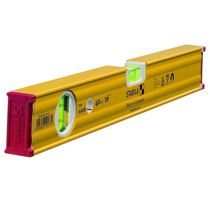 Stabila Wasserwaage Stabila Magnet-Wasserwaage Type 80 ASM - 40 cm Stabila Wasserwaage Stabila Magnet-Wasserwaage Type 80 ASM - 40 cm von Stabila