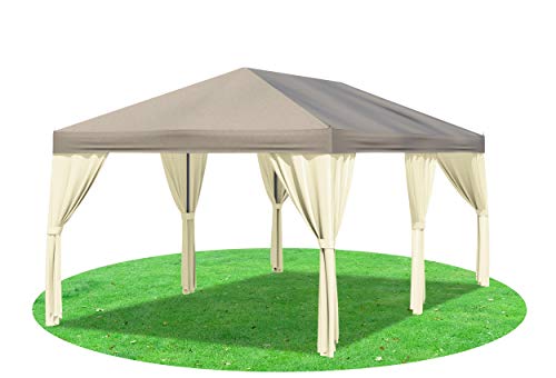 Stabilezelte Pavillon 3x6 Meter Sahara 400g/m² Premium PVC BRAUN von Stabilezelte
