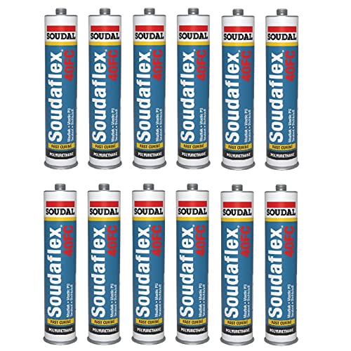 12x Soudal Soudaflex 40FC grau 310ml | PU-Dichtstoff | Klebstoff | PU-Kleber | Abdichtung | PU-Mastic | 12 Stück von Stabilo Befestigungstechnik
