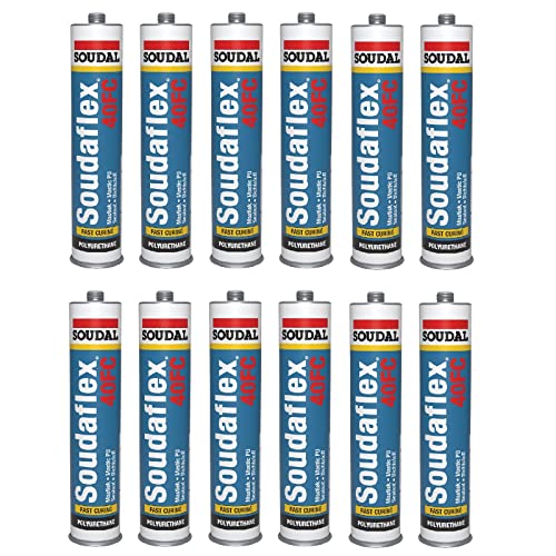 12x Soudal Soudaflex 40FC schwarz 310ml | PU-Dichtstoff | Klebstoff | PU-Kleber | Abdichtung | PU-Mastic | 12 Stück von Stabilo Befestigungstechnik