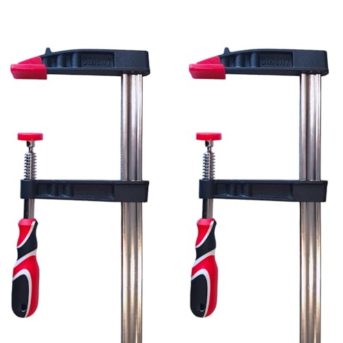 2x Schraubzwinge 120x1500mm mit Gummigriff | Spannzwinge, Leimzwinge, Zwinge aus hochwertigem Material | 2 Stück von Stabilo Befestigungstechnik