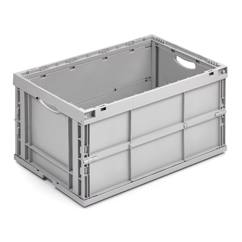 Stabilo Befestigungstechnik Faltkasten grau 65 Liter | Faltbox, Klappbox, Eurobox | Box klappbar und stapelbar in Industriequalität von Stabilo Befestigungstechnik