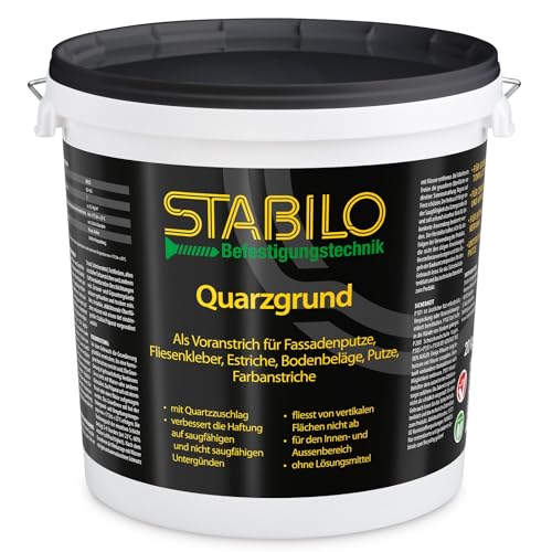 Stabilo Quarzgrund gebrauchsfertig 20kg | Weiße Grundierung Putzgrund Haftgrund Betonkontakt Betongrundierung von Stabilo Befestigungstechnik