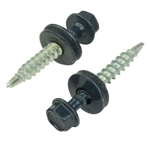 Trapezblechschrauben 4,8x35mm 250 Stück | Graublau - RAL 5008 | Selbstschneidene Schrauben Bohrschrauben mit Dichtscheibe Trapezblechschrauben 4,8x35mm 250 Stück | Graublau - RAL 5008 | Selbstschneidene Schrauben Bohrschrauben mit Dichtscheibe von Stabilo Befestigungstechnik