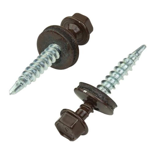 Trapezblechschrauben 4,8x35mm 250 Stück | Schokobraun - RAL 8017 | Selbstschneidene Schrauben Bohrschrauben mit Dichtscheibe Trapezblechschrauben 4,8x35mm 250 Stück | Schokobraun - RAL 8017 | Selbstschneidene Schrauben Bohrschrauben mit Dichtscheibe von Stabilo Befestigungstechnik