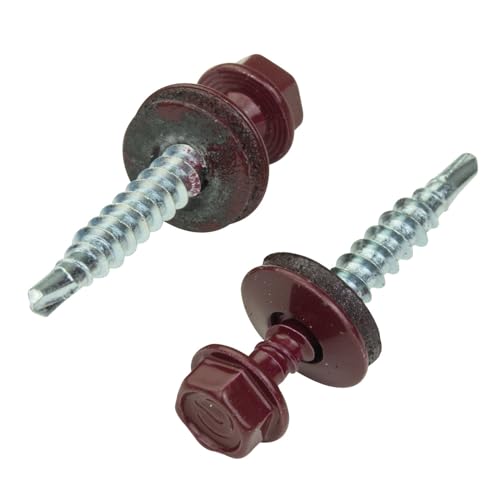 Trapezblechschrauben 4,8x35mm 250 Stück | Weinrot - RAL 3005 | Selbstschneidene Schrauben Bohrschrauben mit Dichtscheibe Trapezblechschrauben 4,8x35mm 250 Stück | Weinrot - RAL 3005 | Selbstschneidene Schrauben Bohrschrauben mit Dichtscheibe von Stabilo Befestigungstechnik